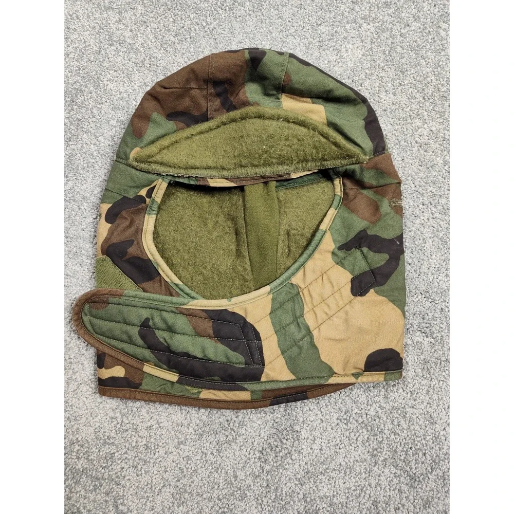 US Military Cold Weather Insulating Helmet Liner Woodland Camo Cap Size Large